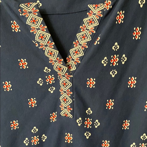 Talbots Navy Sleeveless Dress with Floral Pattern Size XL - Picture 9 of 9